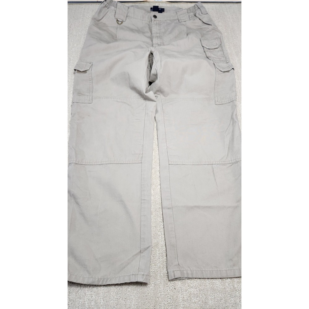 511 Tactical Pants Men 34×32 *READ Cotton Canvas Cargo Elastic Waist Double Knee